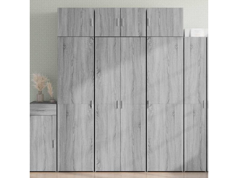  Buffet haut, buffet de rangement sonoma gris 70x42,5x185 cm bois d'ingénierie  - Conforama B