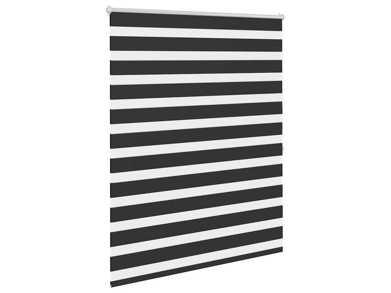  Store vénitien zébré, store de fenêtre 140,9 x 175 cm, largeur du tissu 136,7 cm, noir cf48225  - Conforama C
