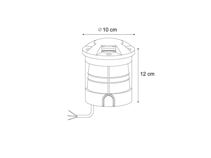 Ensemble de 6 spots de sol modernes noirs gu10 50mm effet 4 lumières ip65 - cellar  - Conforama D
