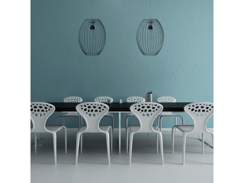  Lampe suspension en métal olivia 41cm argent  - Conforama C