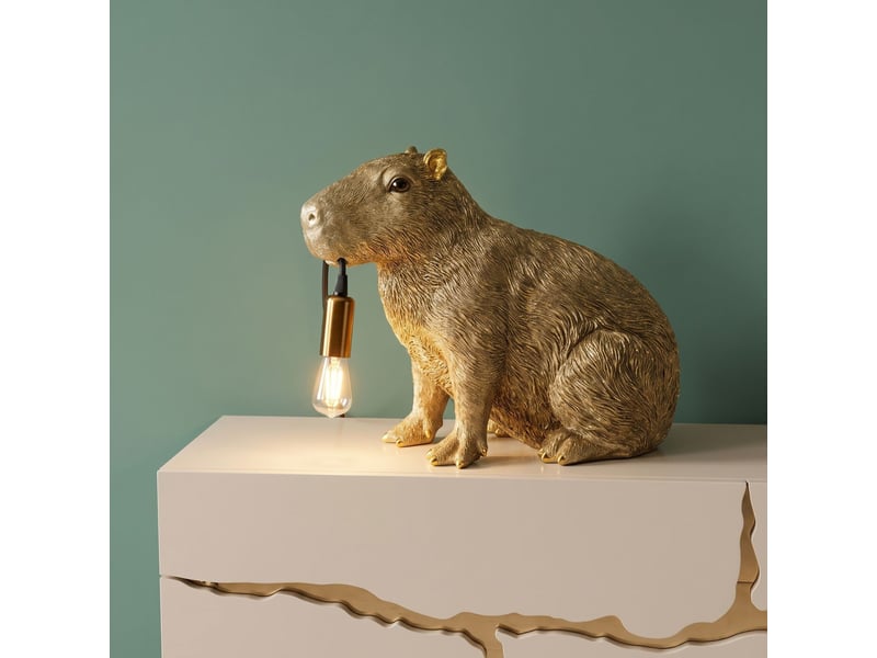  lampe capybara doré  - Conforama B