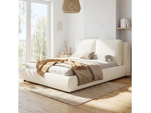 Lit 2 places 180x200 cm coloris beige