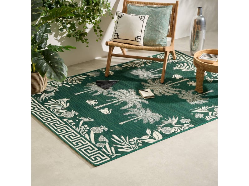 Tapis d'extérieur the palm resort 160x230cm vert foncé THE PALM RESORT - Conforama B