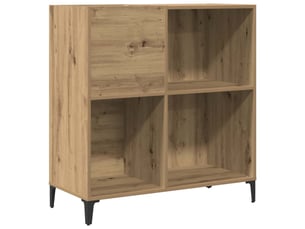 Armoire à disques, armoire de rangement chêne artisanal 84,5x38x89cm bois ingénierie shl36