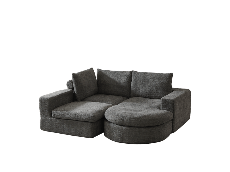 Canapé d'angle modulable 3 places avec méridienne réversible 250x160 cm evryae - Conforama A