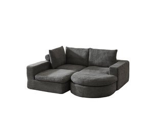 Canapé d'angle modulable 3 places avec méridienne réversible 250x160 cm evryae