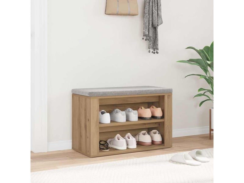 Meuble à chaussures, rack à chaussures 75x35x45 cm bois d'ingénierie  - Conforama D