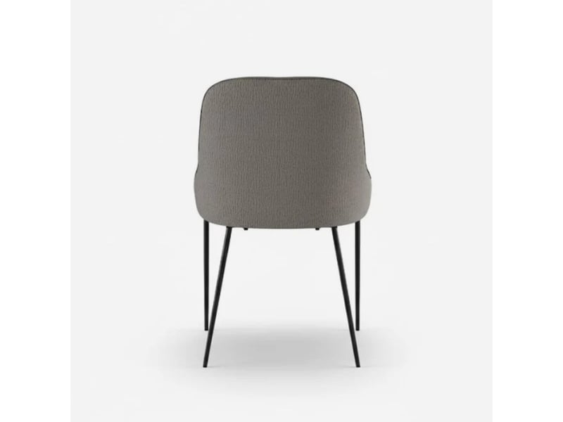  Lot de 4 chaises rembourrées en tissu facile à nettoyer harmony - gris clair  - Conforama D