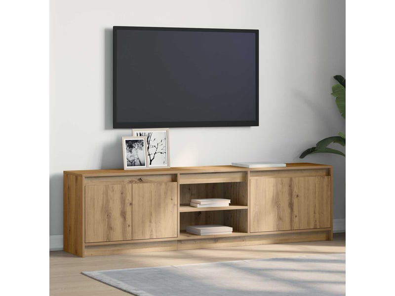Meuble tv - unites tv 180 x 34 x 50 cm marron bois d'ingénierie - Conforama B