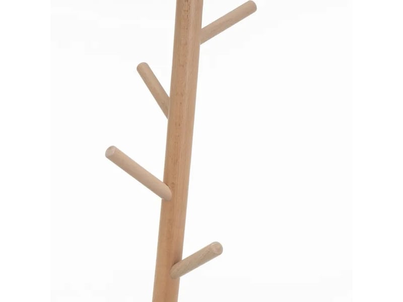  Portemanteau sur pieds en mdf &amp; hêtre avec 8 armes pour entrée &amp; chambre – longueur 37 x profondeur 37 x hauteur 175 cm  - Conforama D