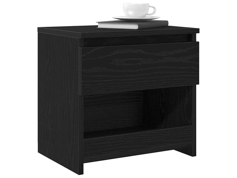  Table de chevet - cabinet de chevet - table de nuit 2 pièces chêne noir 40 x 30 x 39 cm  - Conforama B