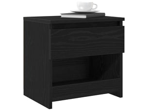 Table de chevet - cabinet de chevet - table de nuit 2 pièces chêne noir 40 x 30 x 39 cm