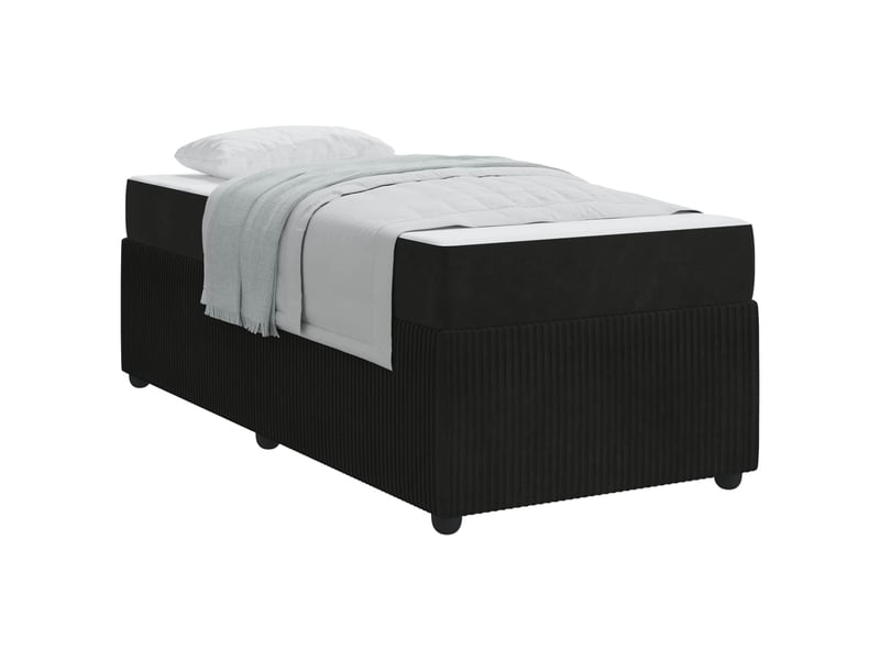  Lit simple- lit adulte -  cadre de lit noir 100 x 200 cm tissu  - Conforama A