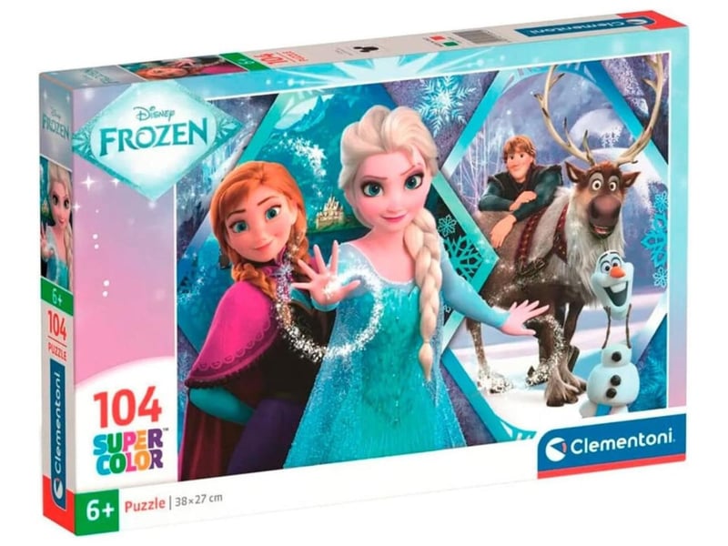  Puzzle clementoni 25045 super color la reine des neiges - 104 pièces 8005125250455 - Conforama A