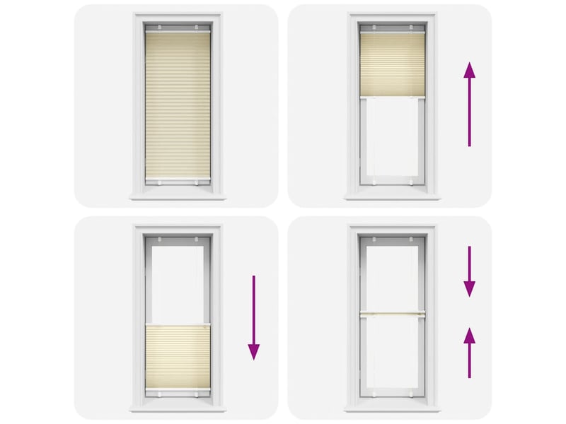  Store plissé, store de fenêtre crème 55x150 cm largeur du tissu 54,4 cm polyester cf46842  - Conforama E