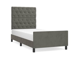 Lit simple 80x200 cm coloris gris