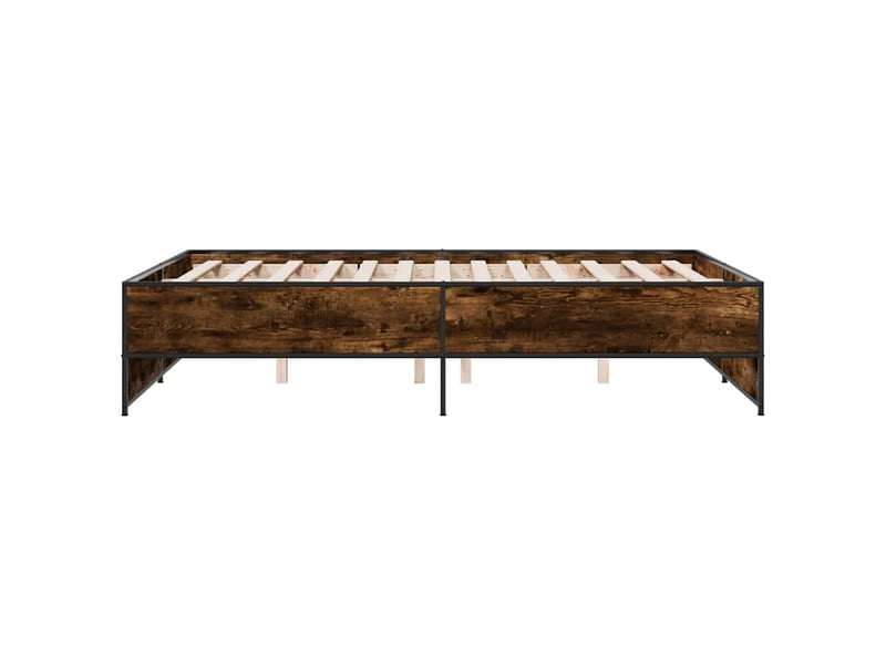 Lit double- lit adulte -  cadre de lit sans matelas chêne fumé 135x190 cm  - Conforama D