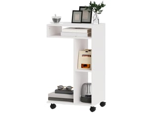 Table basse coloris blanc <strong>PANGIVO</strong> <strong></strong> - 40 cmx40 cm