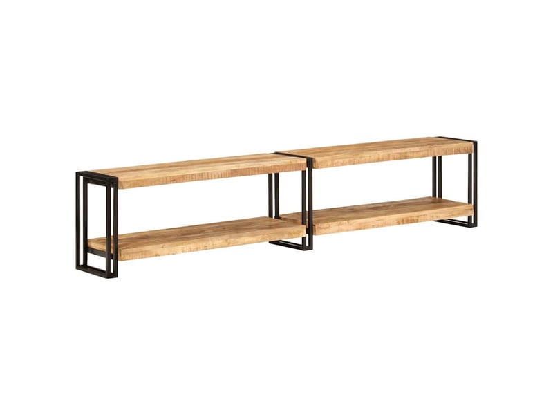  Meuble tv - banc tv - meuble de rangement 200x30x40 cm bois massif de manguier  - Conforama B