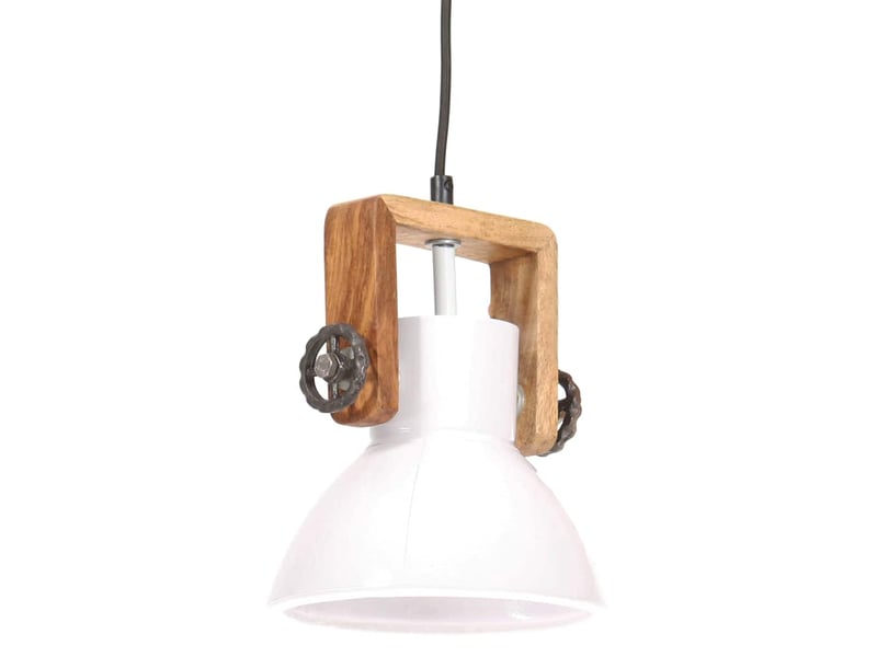  Lampe suspendue, suspension luminaire industrielle 25 w blanc rond 19 cm e27  - Conforama A