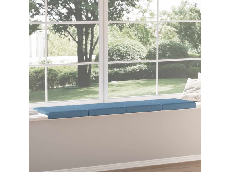  Lot de 4 coussins de banc, coussins d'assise, coussins pour chaisecanapé velours côtelé bleu profondeur 35 cm cf52600  - Conforama D