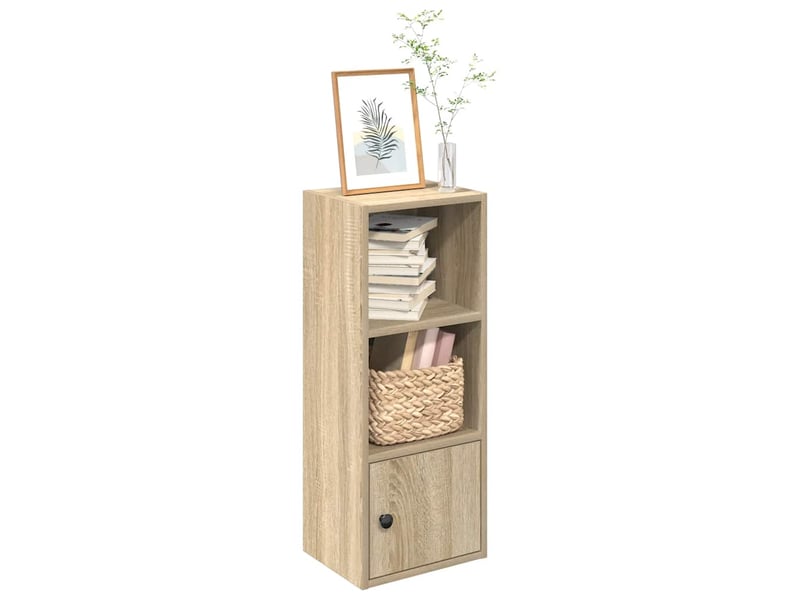  Bibliothèque, meuble de rangement salon chêne sonoma 31x24x77 cm bois d'ingénierie  - Conforama B