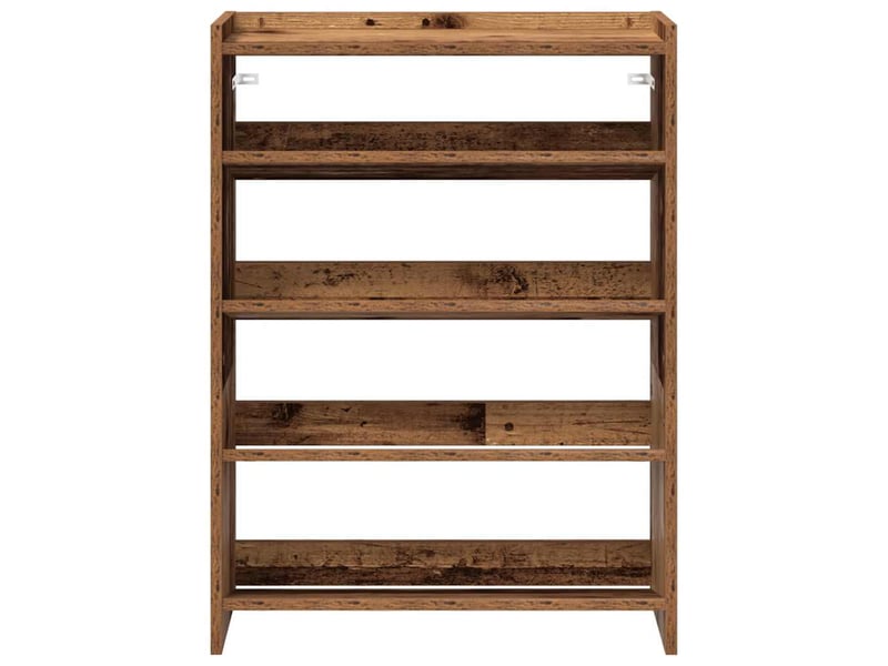  Meuble à chaussures, étagère à chaussures vieux bois 60x25x81 cm bois d'ingénierie  - Conforama D