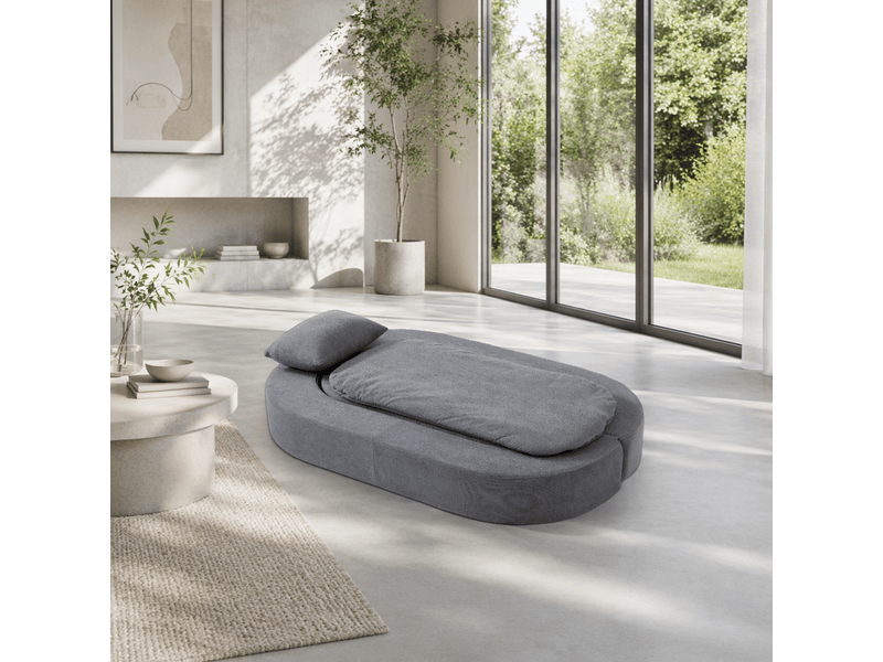 Canapé convertible, canapé-lit, 1 place, gris clair, 2 en 1, pliable, mobilier pour espace de vie, pour salon et séjour - Conforama D