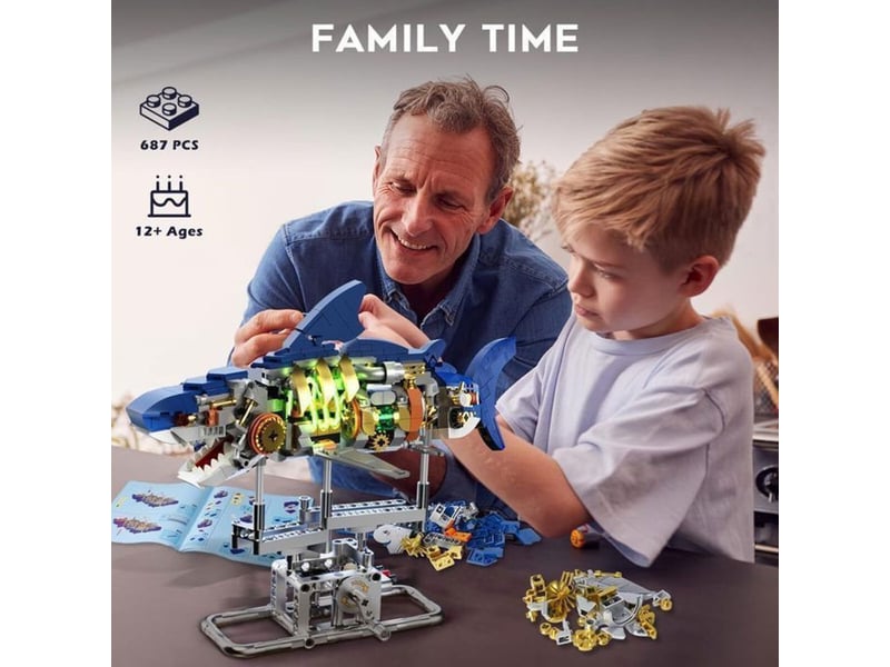  Maquette requin mecanique 687 pieces abs avec led verte et socle 151498_AAACD02191_6_DROPFR - Conforama C