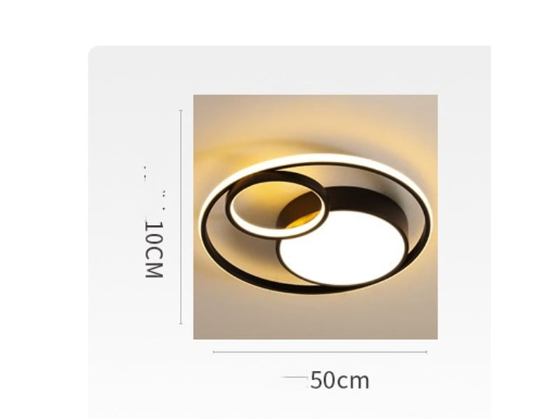  Plafonnier led 3 anneaux ronds design plafonnier salon  d50cm  - Conforama B