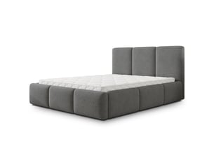 Lit coffre 140x200 cm <strong>MASSENO</strong>  <strong></strong> coloris gris