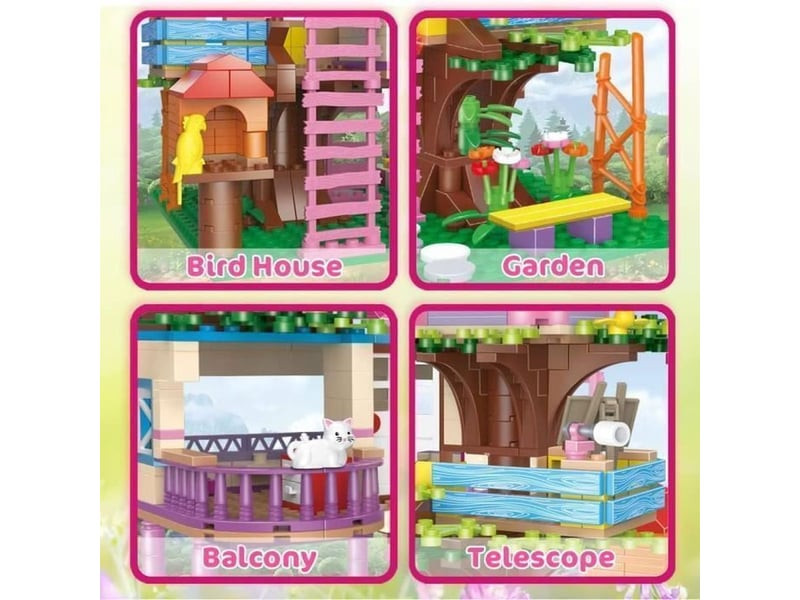  Jeu de construction cabane dans les arbres 613 pieces stem avec led  - Conforama C