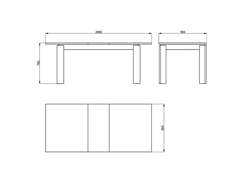  Table extensible lajon, 8 places, 160x90x77h cm blanc crème Lajon - Conforama C
