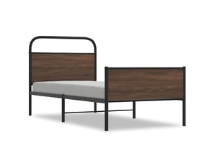 Lit simple 100x200 cm    coloris marron