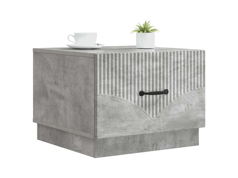  Table basse - table de salon - table à thé gris béton 49 x 50 x 37 cm bois d'ingénierie  - Conforama C