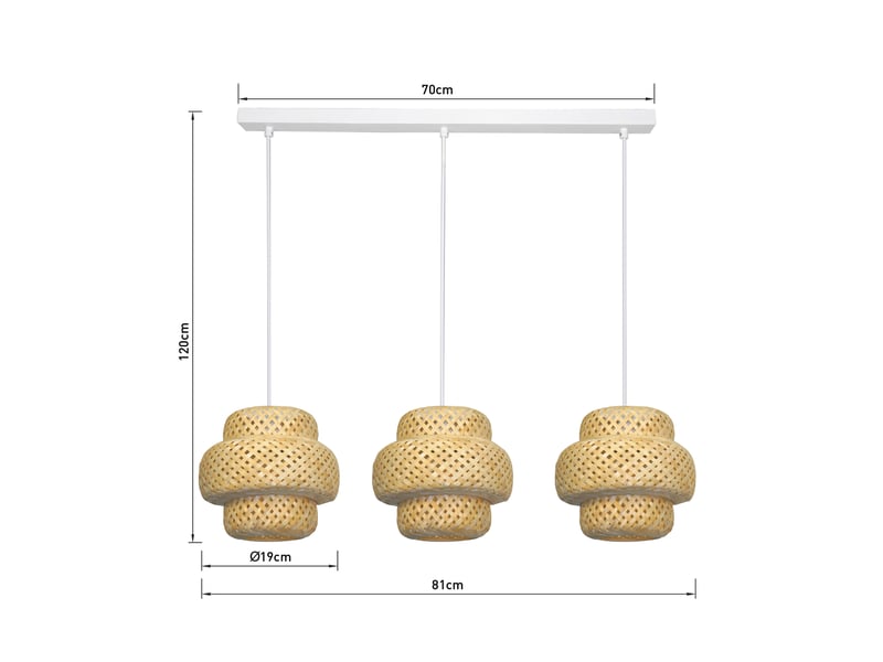 Suspension Bambou 120 cm MANILLE - Conforama I