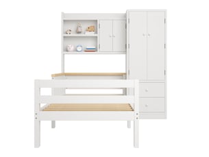 Lit combiné 90x200 cm <strong></strong> <strong>evarich</strong> coloris blanc