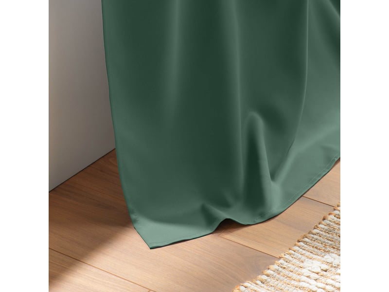  Lot de 2 rideaux à œillets grande hauteur 135 x 280 cm occultants unis occult cèdre  - Conforama C