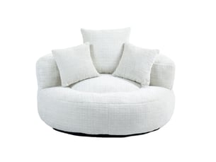 Fauteuil fixe DESMIU  Tissu beige vendu A l'unité