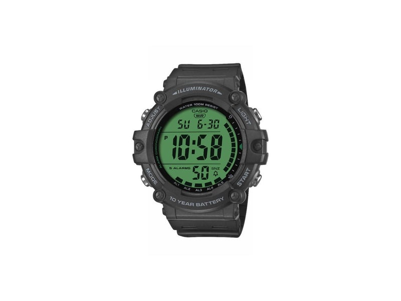  Montre sport digitale casio ae-1500whc-1avef noire avec éclairage led et bracelet résine AACNA89138 - Conforama A