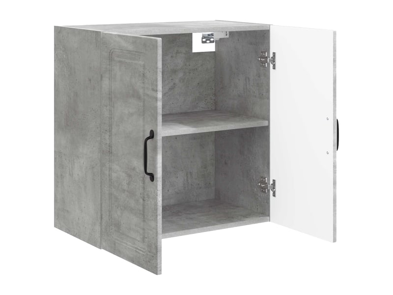  Armoire murale salon, meuble de rangement 59x31x60 cm bois d'ingénierie gris béton shl2401  - Conforama C