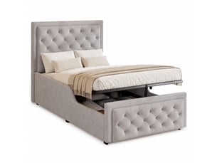 Lit coffre 90x200 cm OKMYHOME coloris gris