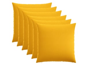 Lot de 6 housses de coussin heerlen jaune clair 60 x 60 cm tissu cf49672