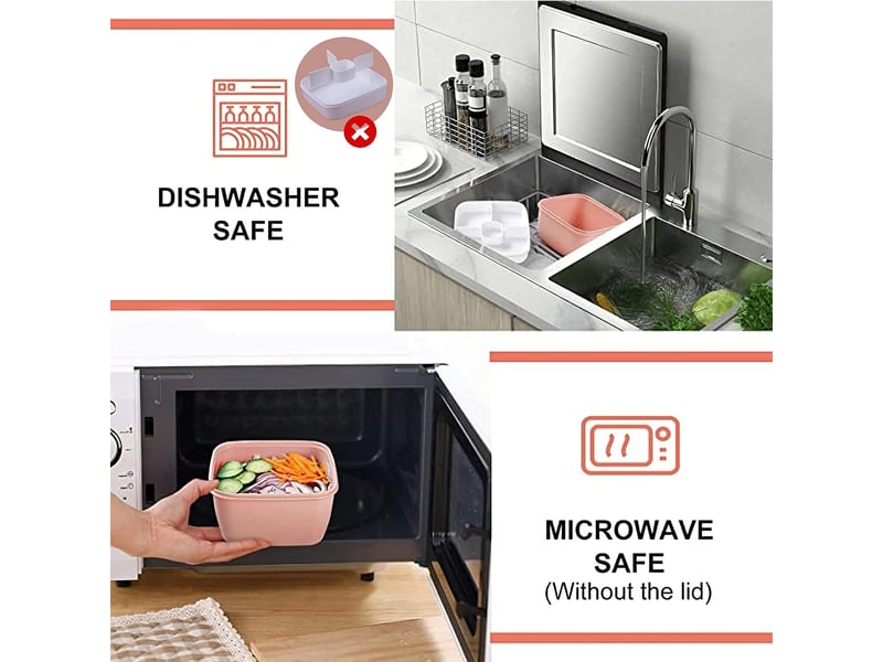  1.5l-lunch box aveccompartiment de subdivision,boite repas adultesenfants,bento lunch box durable,lunch box salade boîtes repas micro onde pour les v  - Conforama C