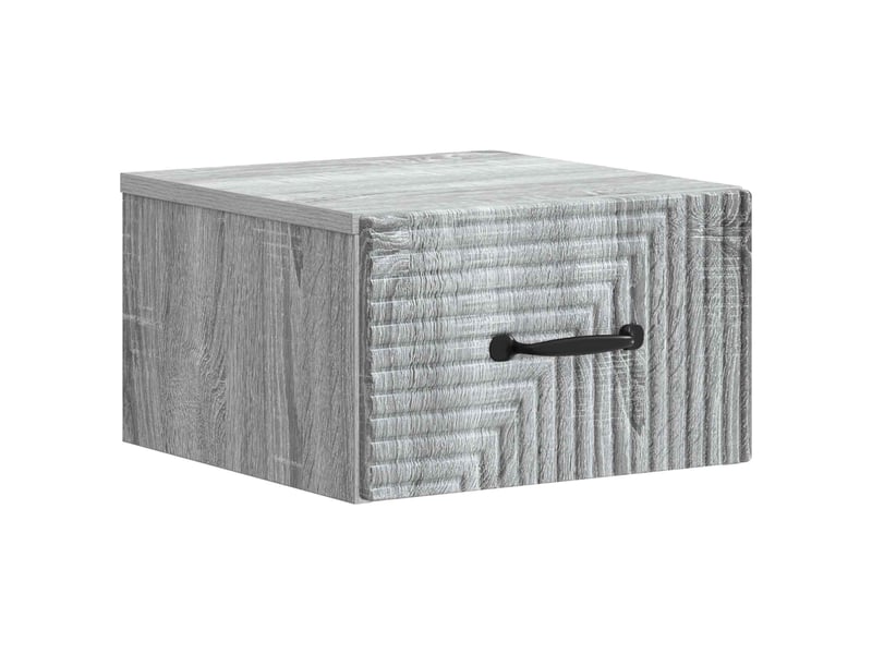  Table de chevet - cabinet de chevet - table de nuit mural sonoma gris 34,5 x 33 x 20 cm  - Conforama A
