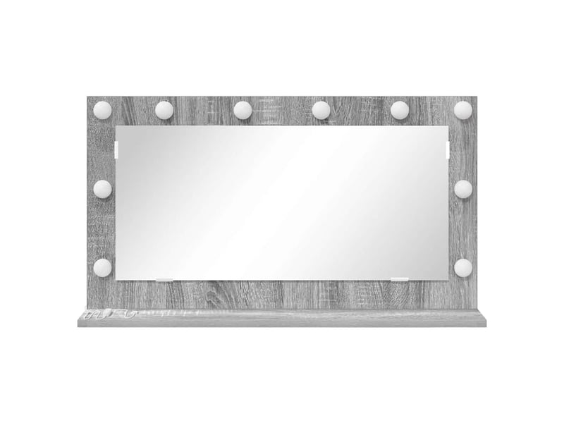  Miroir de vanité, miroir de coiffeuse gris sonoma 80 x 45 x 18 cm rectangulaire cf62785  - Conforama D