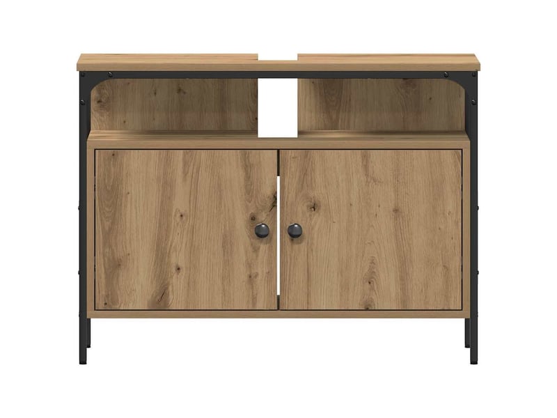 Ensemble de mobilier de salle de bain 4 pc chêne artisanal cf64502 - Conforama E