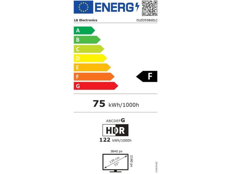  Television - tv lg 55b6 - tv oled 55 (139 cm) - 4k uhd 3840x2160 - 120 hz - hdr10 - smart tv webos - 4xhdmi - wifi LG8806096768884 - Conforama D