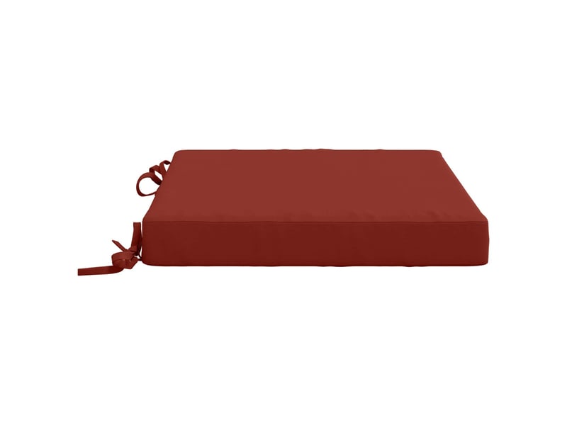  Lot de 4 coussins de siège, coussins d'assise soest 100 % polyester rouge cf60515  - Conforama D