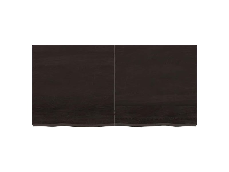 Comptoir de salle de bain, plan de travail marron foncé bois massif traité cf65873 - Conforama D